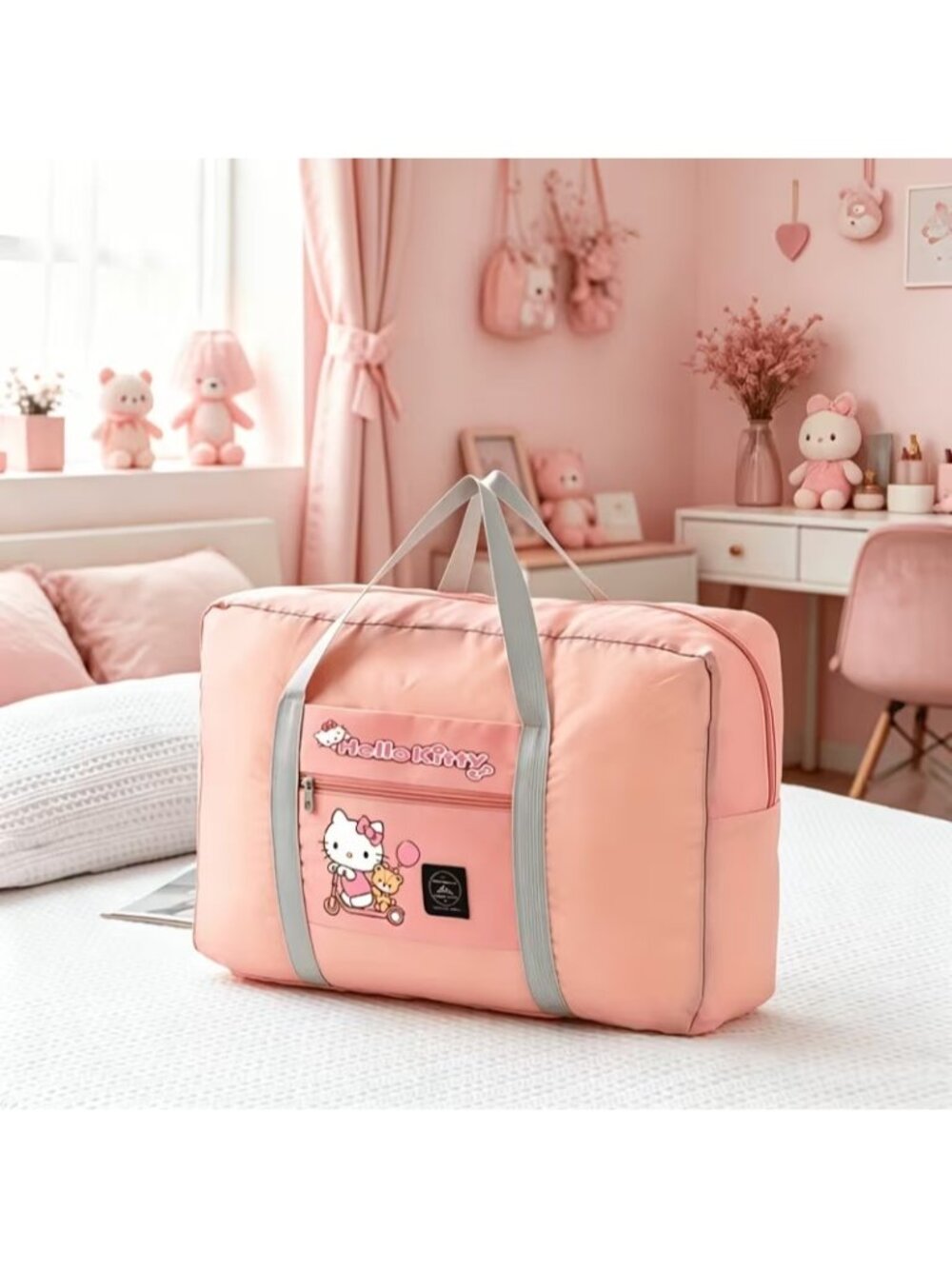 Sanrio Cute Cartoon Large Capacity Travel Bag Oxford Cloth Material Portable New